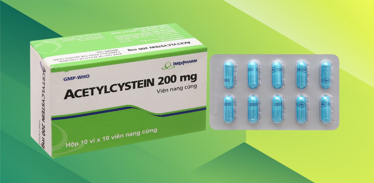 Acetylcysteine 200mg: Giải độc, bảo vệ sức khỏe gan, phổi