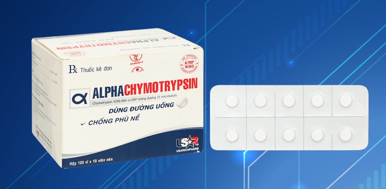 Alphachymotrypsin 4200: Thuốc chống viêm, giảm sưng hiệu quả