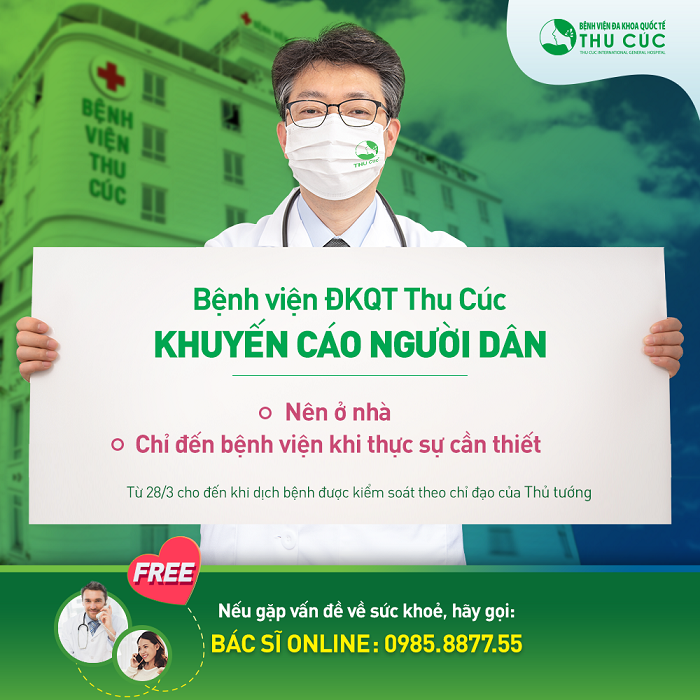 Bệnh viện ĐKQT Thu Cúc tư vấn khám chữa bệnh online miễn phí