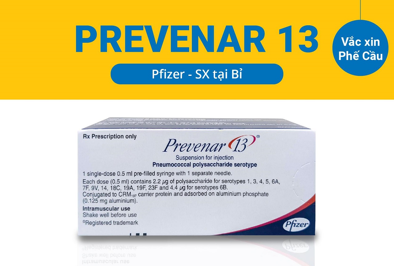 Chi tiết vắc xin Prevenar 13 phòng bệnh do phế cầu khuẩn