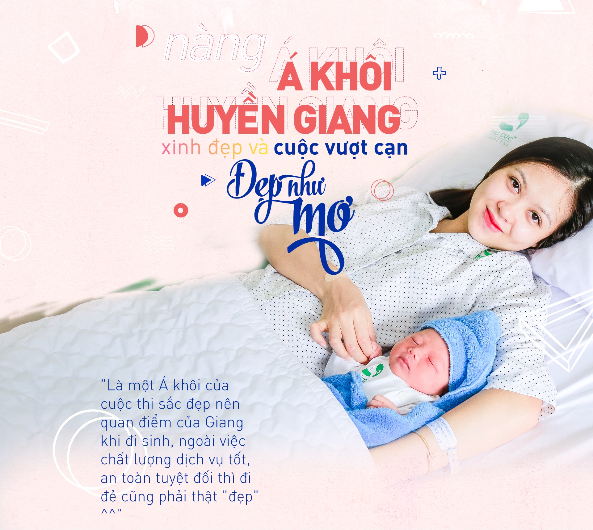 Nàng Á khôi Huyền Giang xinh đẹp và cuộc vượt cạn đẹp như mơ