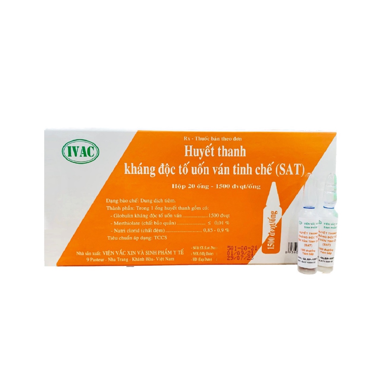 Thông tin về huyết thanh uốn ván SAT Việt Nam