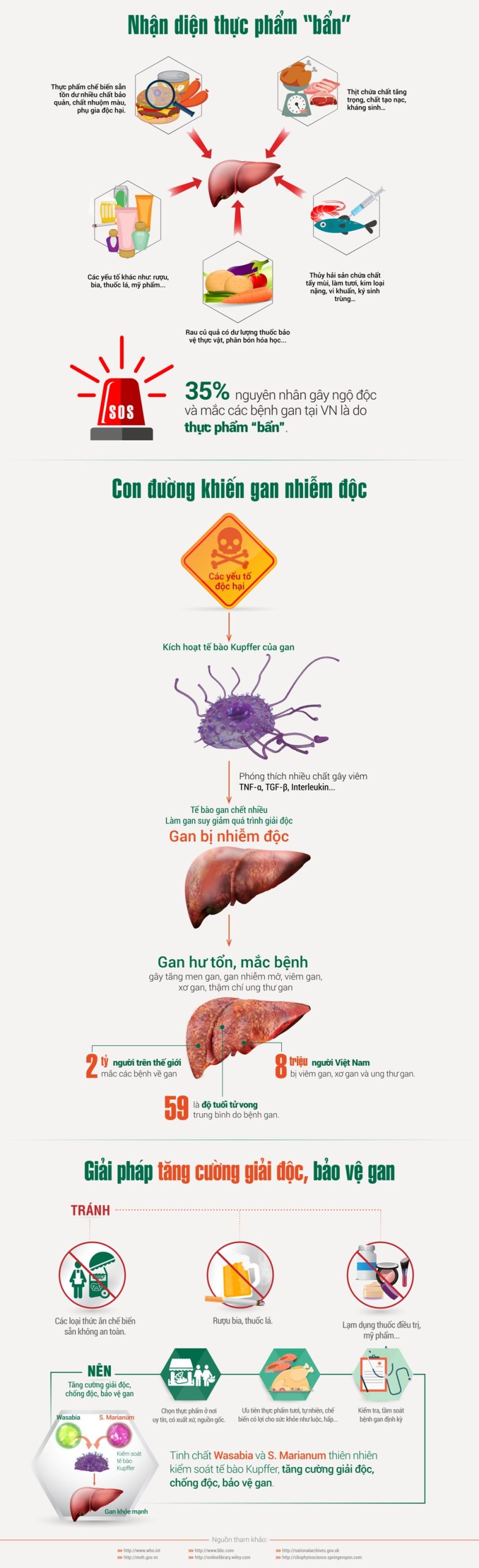 Thực phẩm bẩn gây nhiễm độc, phá nát lá gan thế nào