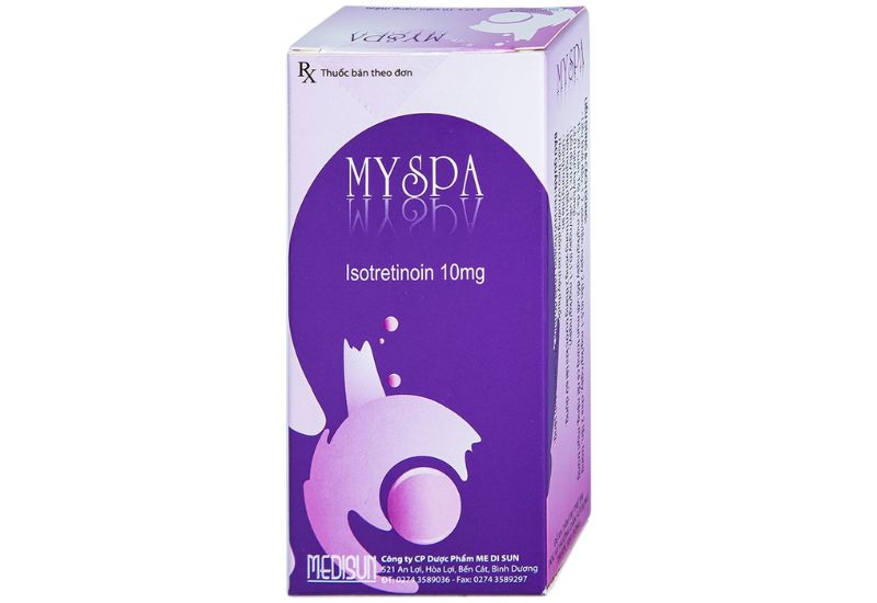 Thuốc kê đơn MySpa điều trị các dạng mụn trứng cá nặng