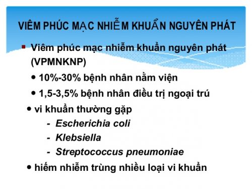 Viêm phúc mạc nhiễm khuẩn nguyên phát