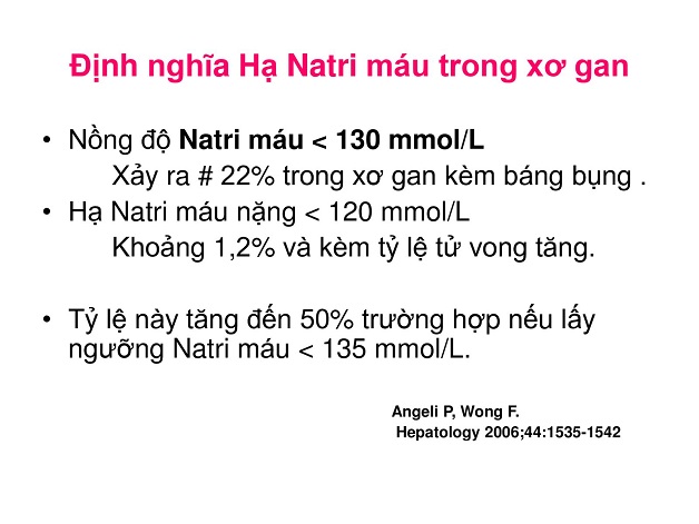 Xơ gan hạ natri máu, biến chứng rối loạn đông máu